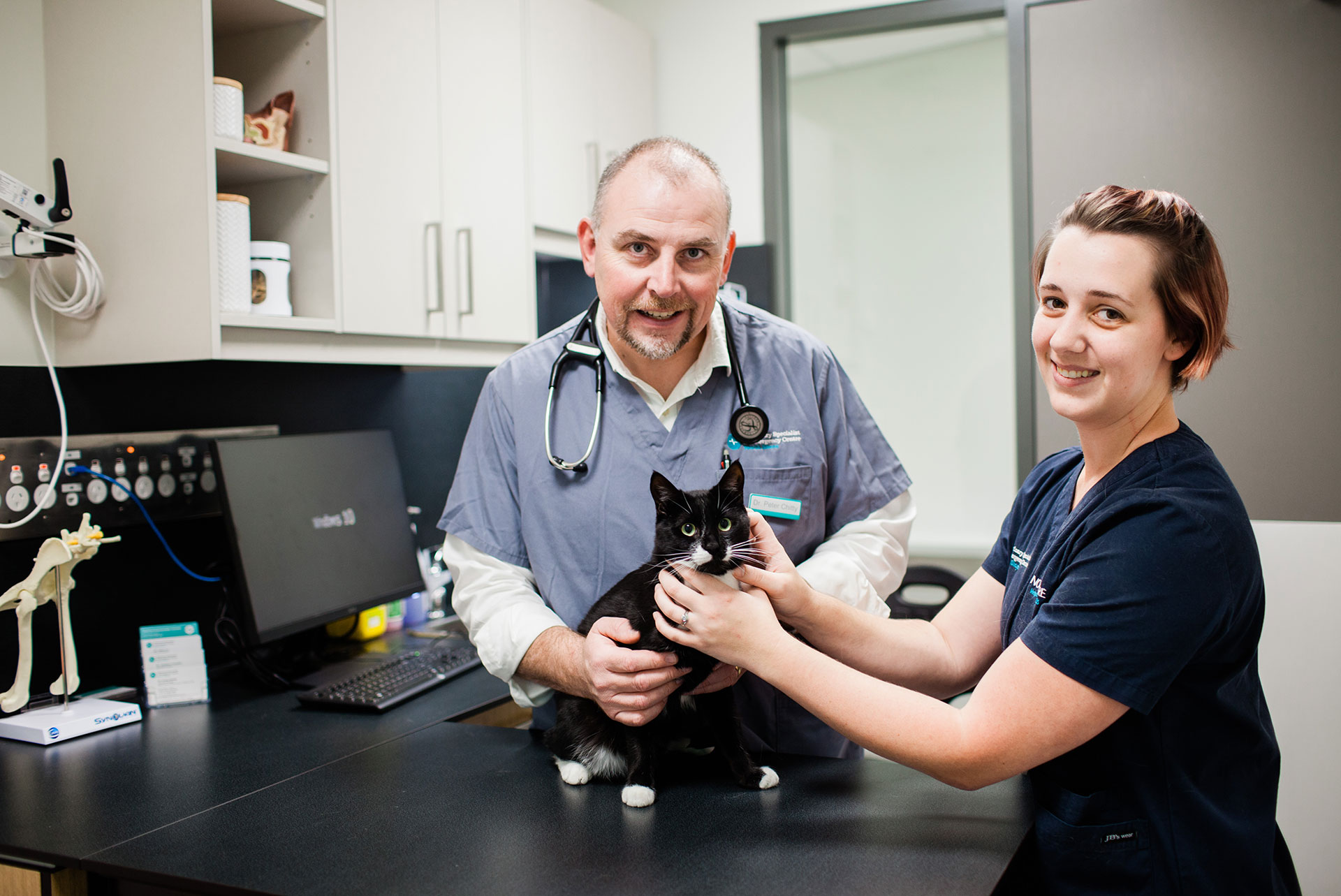 Dr Peter Chitty with a cat